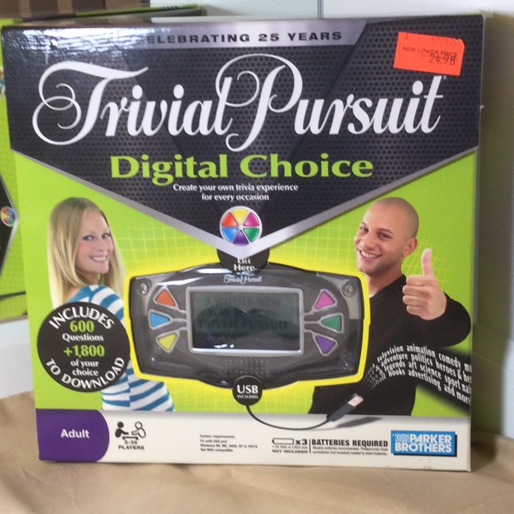 Trivial Pursuit Digital Choice Game - celebrating 25 years!  NWT.